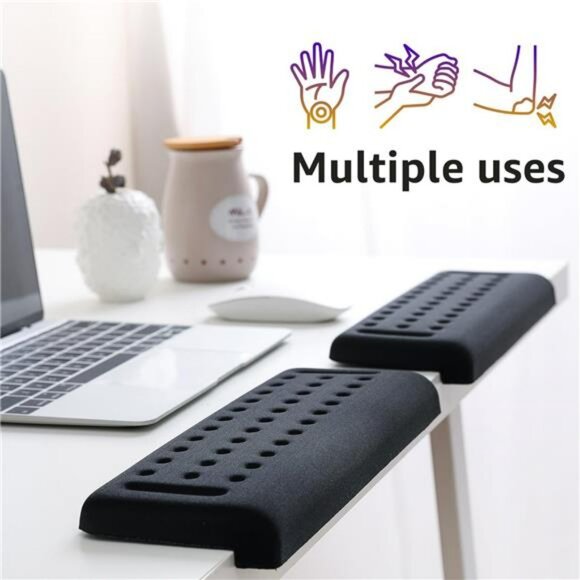 Ergonomic desk armrest pads memory foam wrist elbow forearm support cushion set - Picture 6 of 7